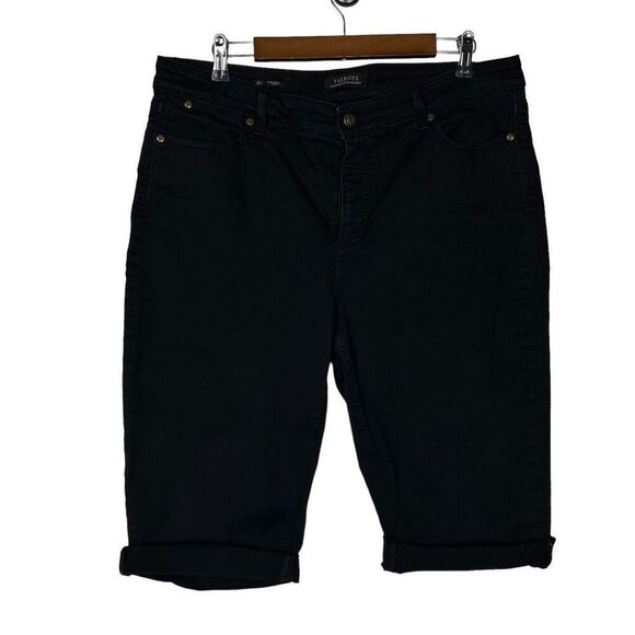 Talbots Black Straight Curvy Flawless Bermuda Shorts size 16 - Picture 2 of 7